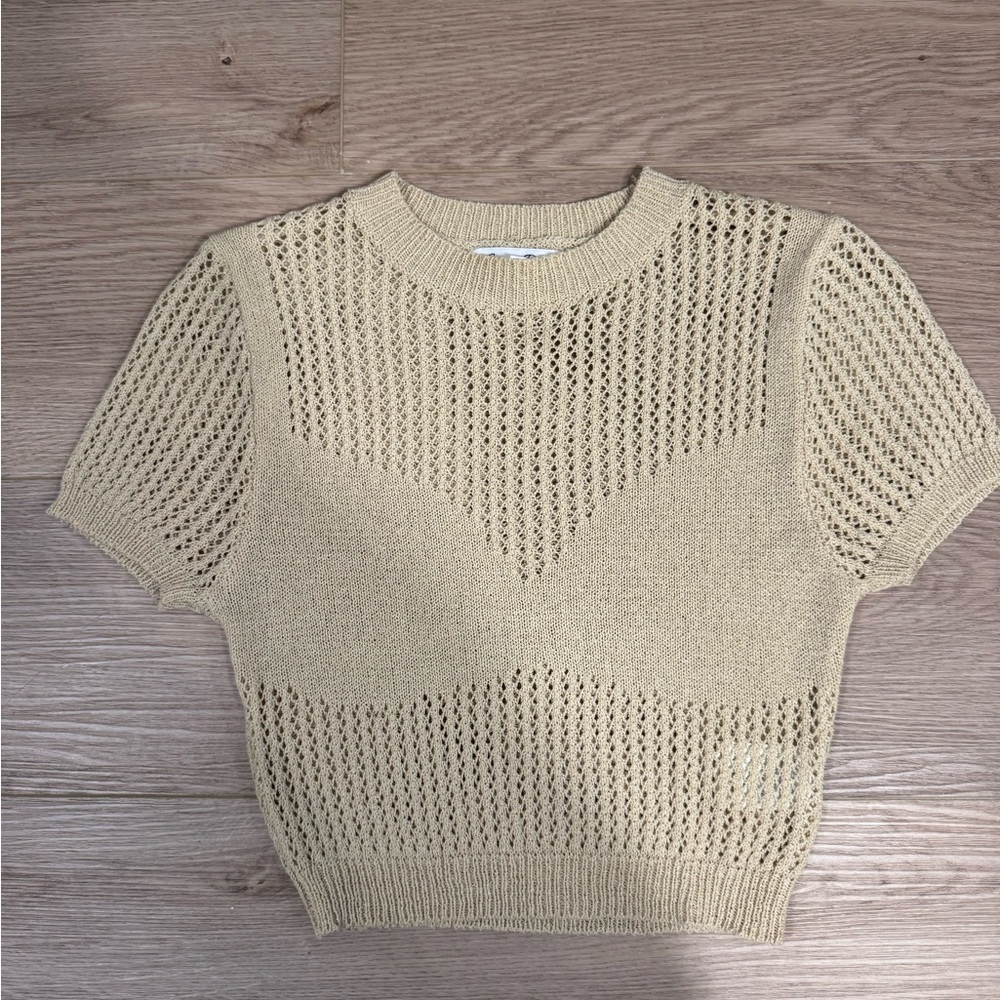 Crochet mini Short Sleeve Sweater
